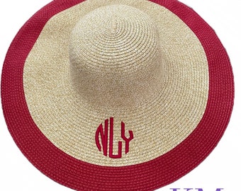 Red Sun Hat Mothers Day Gift July 4th Beach Hat