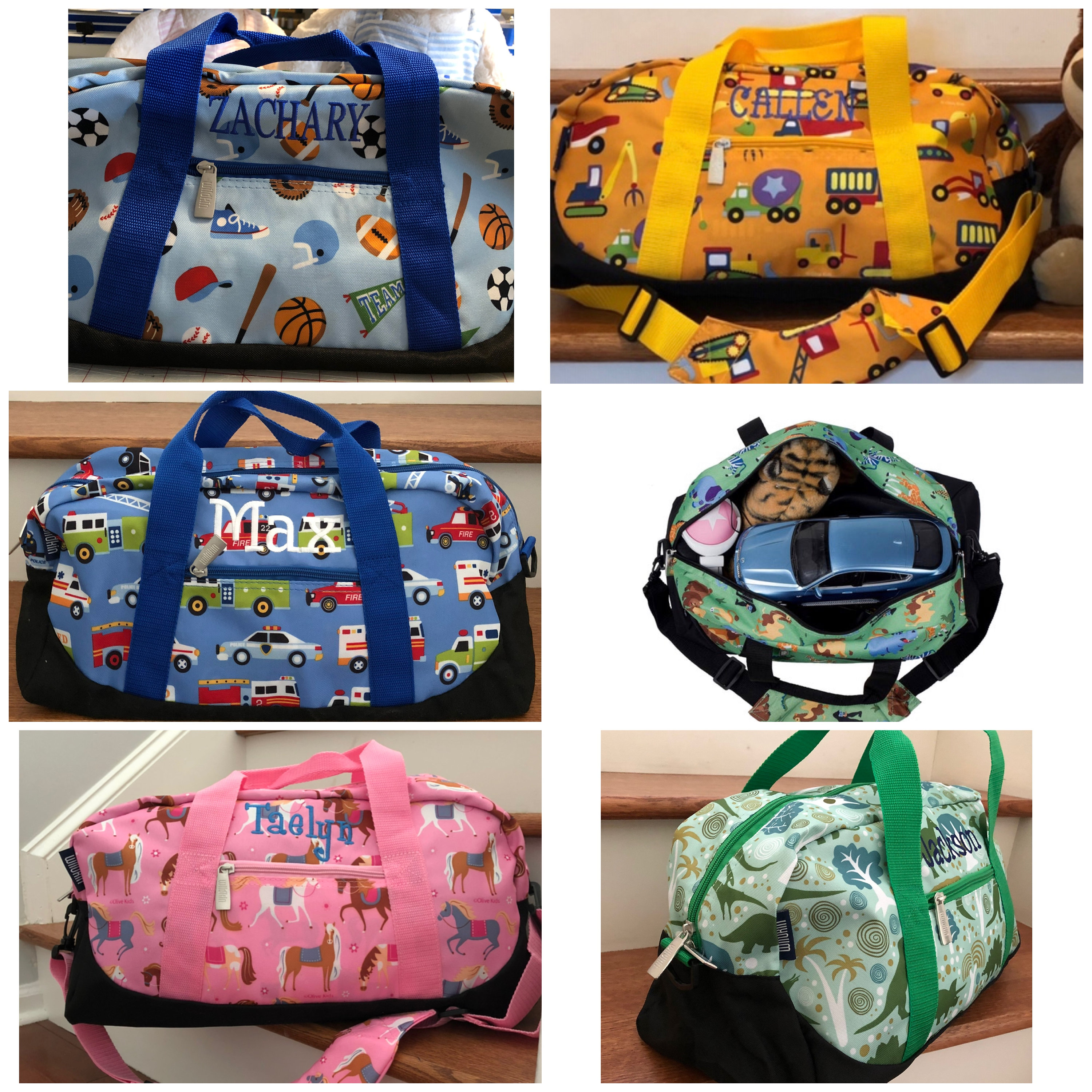 Boys Blue Luggage Monogrammed Kids Duffle Bag Boys Duffle Bag Etsy