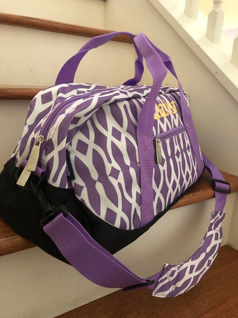 Purple Duffle Bag for Kids Personalized Girls Duffle Bag Etsy