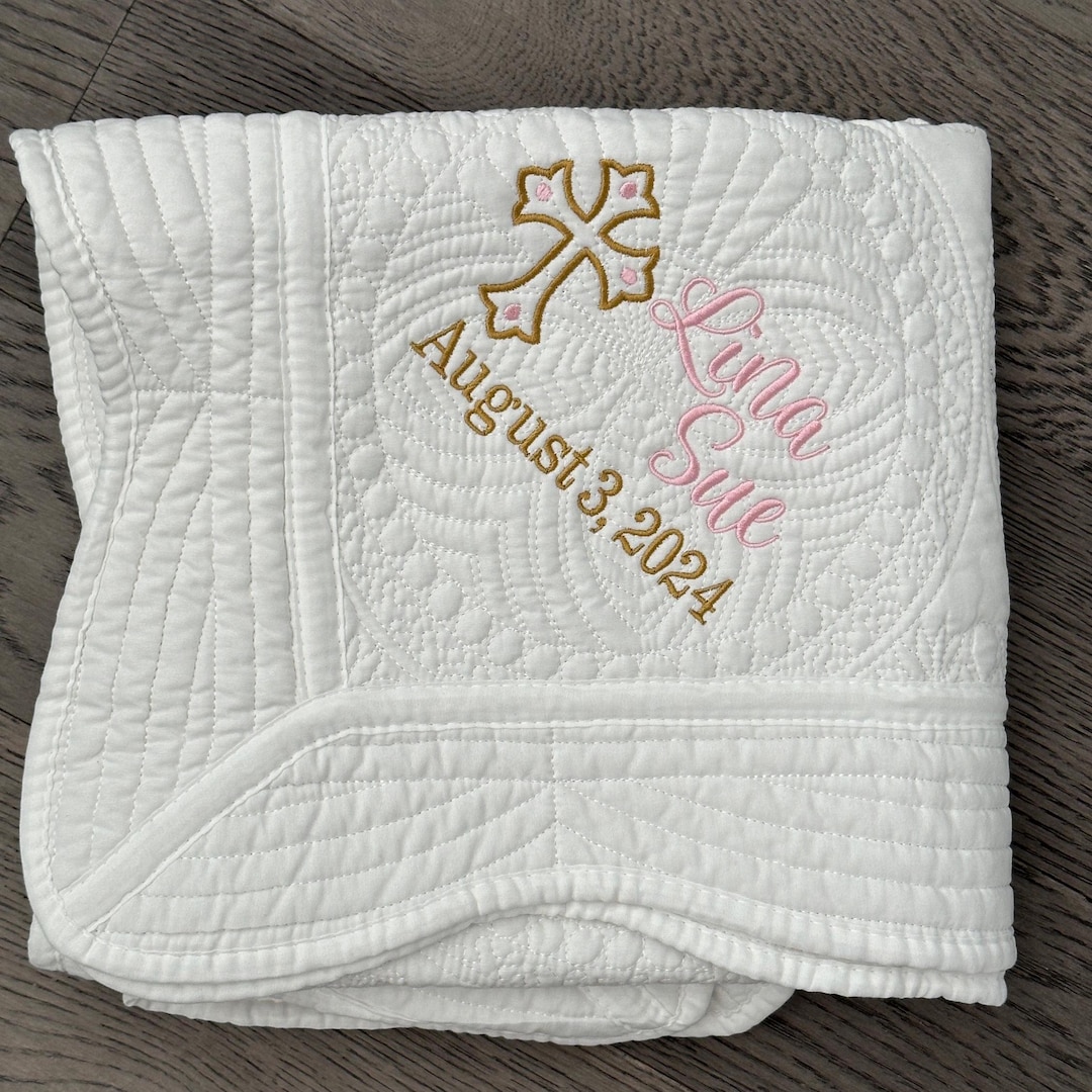 Personalized Baby Blanket With Name - Custom Alpaca Print Throw For Newborn Girls, Baptism Gift (30x40 Inches)