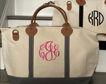 Monogram Weekend Duffle Bag for Women Canvas Travel Bag Bride Gift  Weekender Bag Honeymoon Wedding Gift for Wife