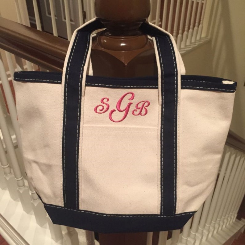 Boys Personalized Tote Bag Baby Monogram Gifts Canvas Bags Kids and Baby Monogrammed Bags image 8