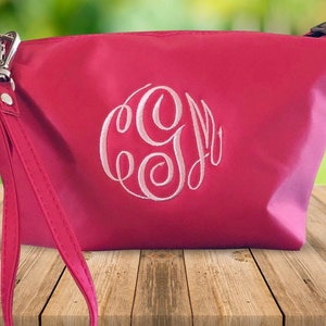 Pink Clutch Purse Personalised Clutch Bag Custom Monogram Gifts for Her, Maid of Honors Present, Bridesmaid Gift Customized Inital Pouch image 9