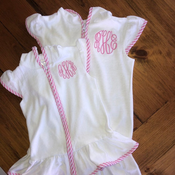 Personalized Terry Bathrobe Toddler Bath Robe Swimsuit Cover Ups- Custom Monogram Name Toddler Bathrobe Kids Gifts