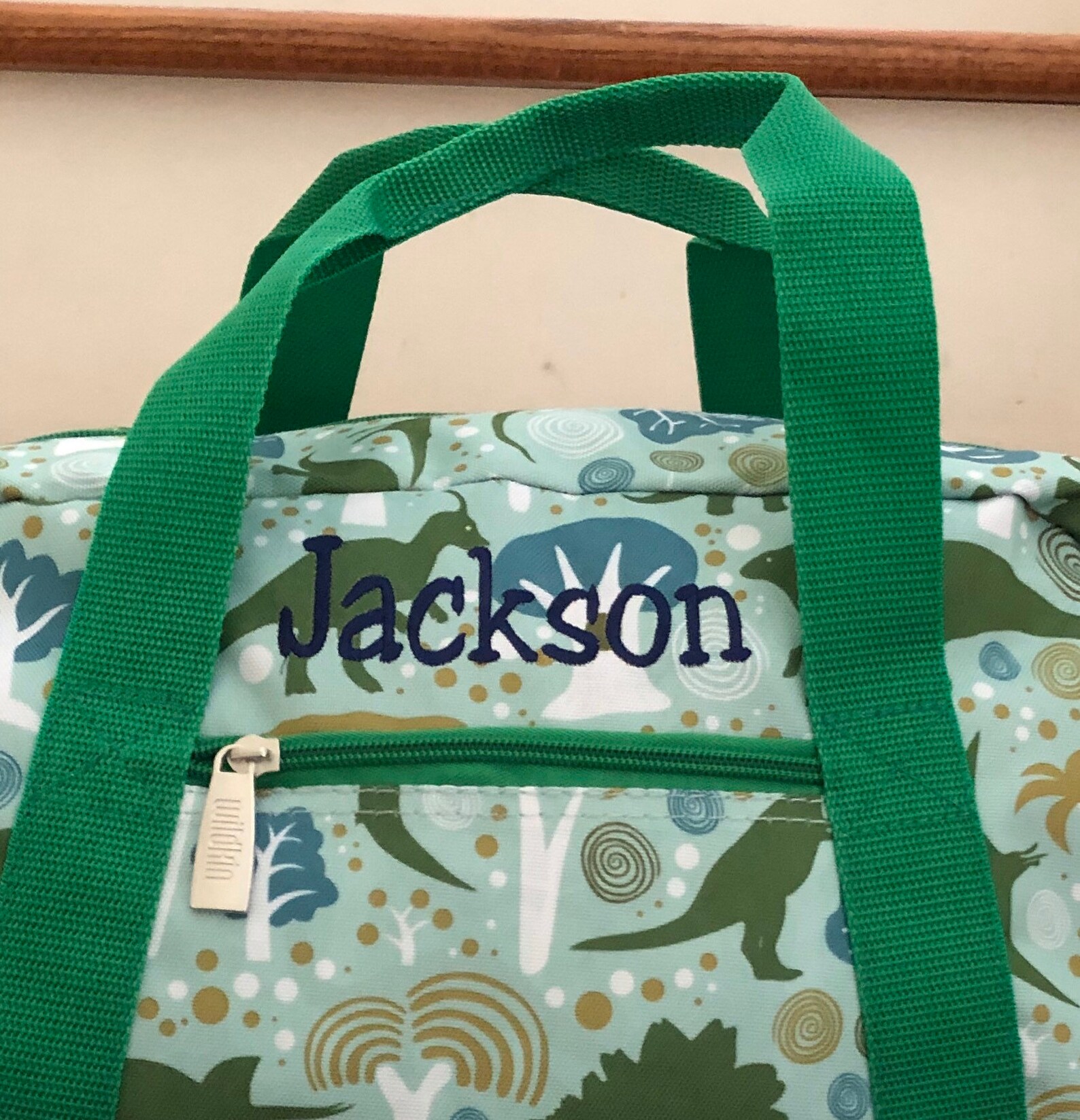 Boys Duffle Bag Green Dinosaur Baby Shower Gift Toddler Travel Etsy