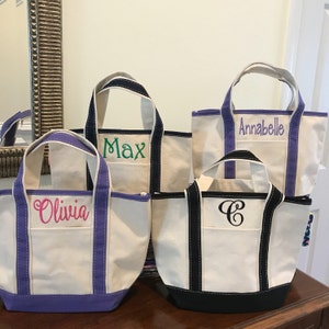 Personalized Kids Tote Bag Monogram Kids Gifts Canvas Bags Baby and Kids Monogrammed Bags