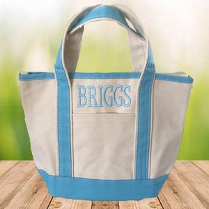 Boys Personalized Tote Bag Baby Monogram Gifts Canvas Bags Kids and Baby Monogrammed Bags image 4