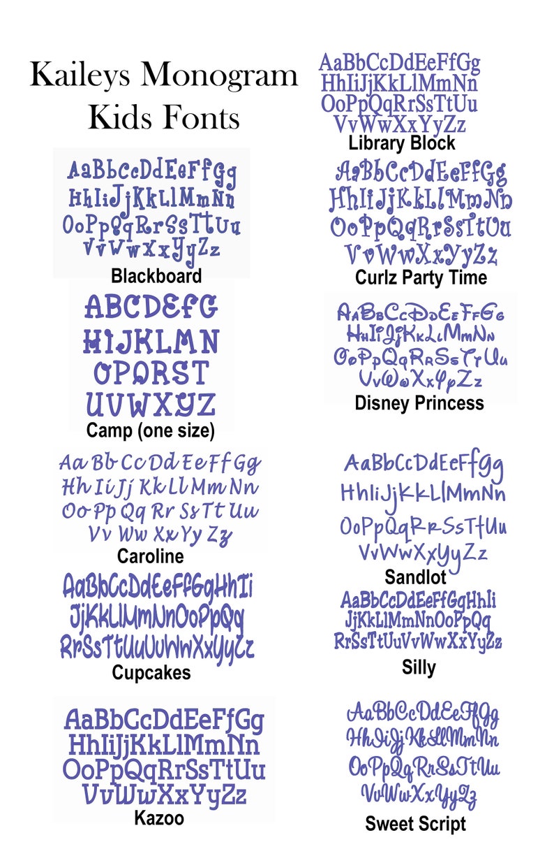 Monogram fonts