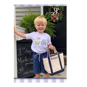 Boys Monogram  Tote bag