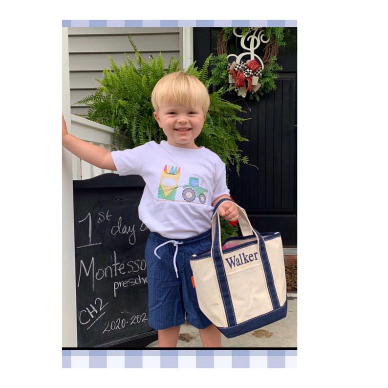 Boys Monogram  Tote bag