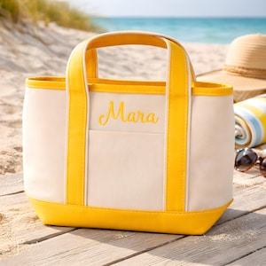 Personalized Kids Tote Bag Monogram Kids Gifts Canvas Bags Baby and Kids Monogrammed Bags Zipper Closure Options - Various Sizes and Colors Bild 16