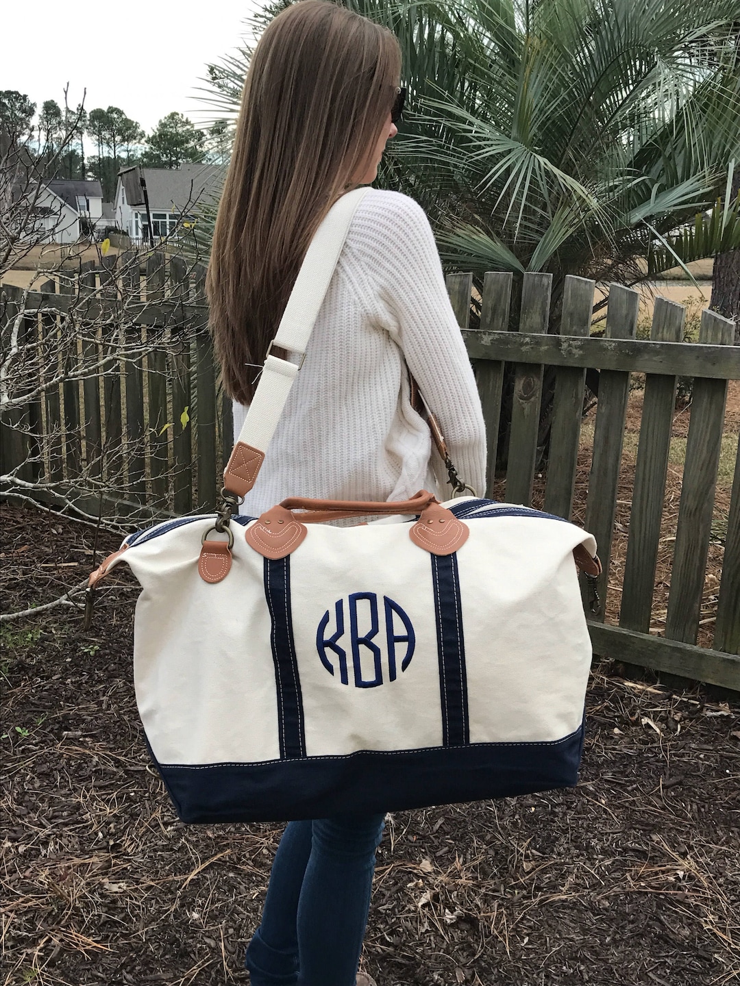 monogram tote bags