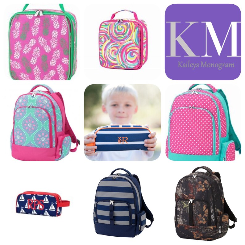kids monogrammed backpacks