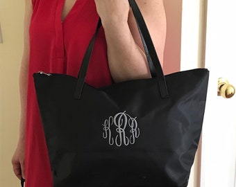 Personalized Tote Bag - Bridesamaids Gift - Travel Bag - COLORFUL Tote Bag - Embroidered Bag - Preppy Totes