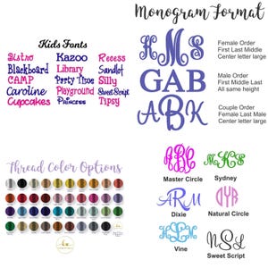 kids embroidery font