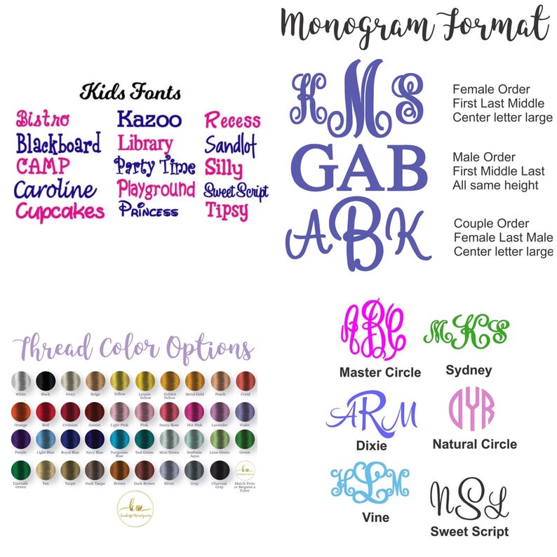 kids embroidery font