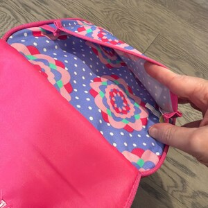 Bolsa de almuerzo floral personalizada para niños, lonchera con nombre bordado imagen 7