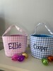 Personalized Easter Baskets - Kids Easter Basket  - Seersucker Baskets - Monogram Easter Tote - Easter Candy Bag 