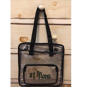 Personalized Clear Stadium Bag, Vinyl Monogram, Concert Travel Tote Bild 14