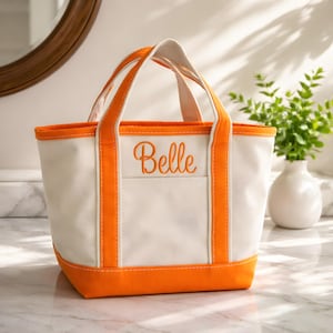 Personalized Kids Tote Bag Monogram Kids Gifts Canvas Bags Baby and Kids Monogrammed Bags Zipper Closure Options - Various Sizes and Colors Bild 11