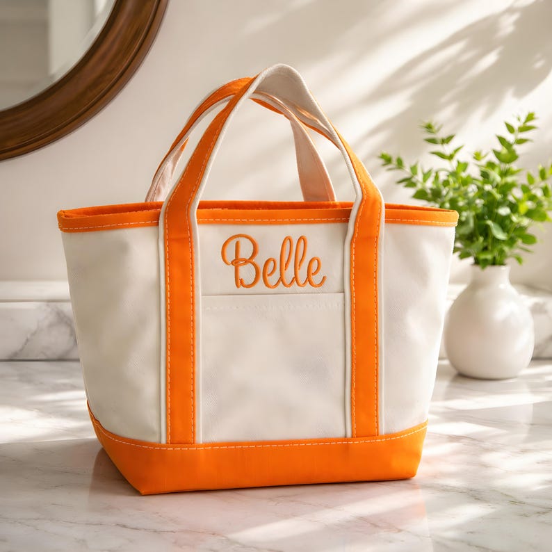 Personalized Kids Tote Bag Monogram Kids Gifts Canvas Bags Baby and Kids Monogrammed Bags Zipper Closure Options - Various Sizes and Colors Bild 11