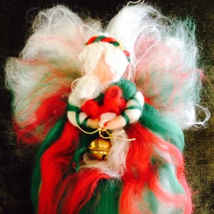 Needle Felting Fairy of Christmas in fairy wool. Waldorf. For every Christmas image 1