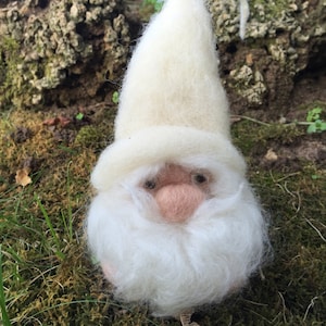 Needle felting Gnome, in carded wool. Waldorf. Christmas, play, winter