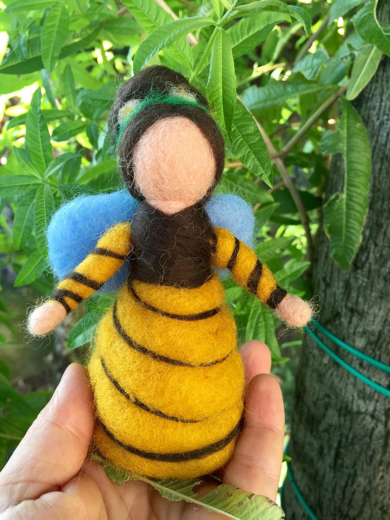 hause of beens honeycomb for bees in carded felted wool waldorf.