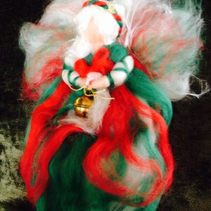 Needle Felting Fairy of Christmas in fairy wool. Waldorf. For every Christmas image 4