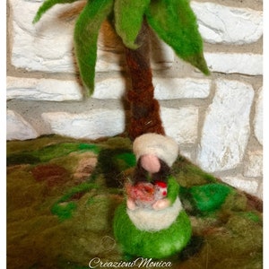 Shepherd in fairy, carded wool. Waldorf. For every Christmas purchase a free waldorf angel for you