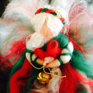 Needle Felting Fairy of Christmas in fairy wool. Waldorf. For every Christmas image 3