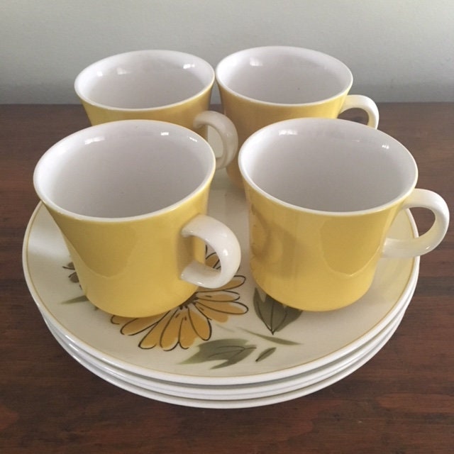 Vintage Cera-stone by Jonas Roberts Cup & Saucer Snack Set - Etsy