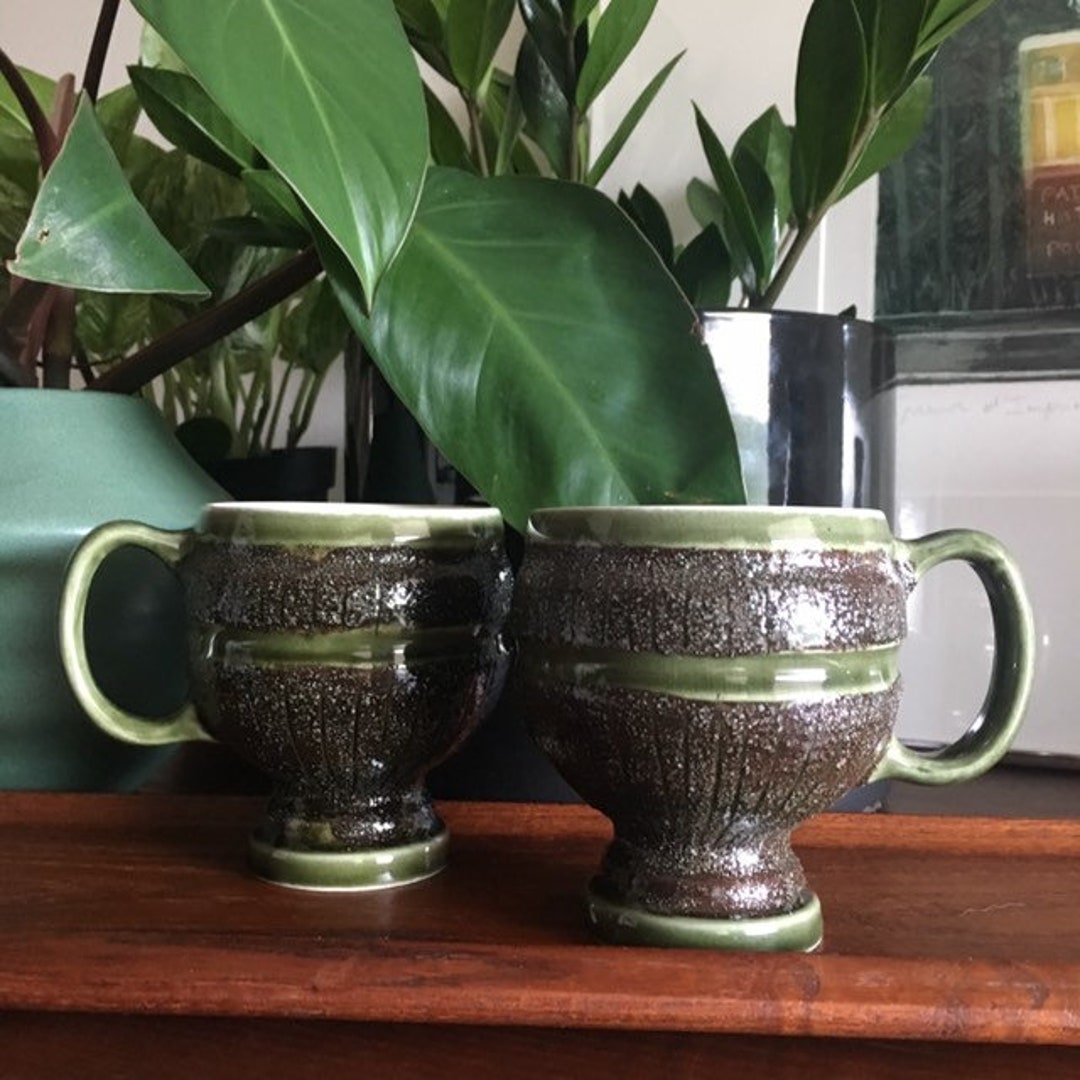 Vintage Mugs Unique Pedestal Mugs Etsy Italia