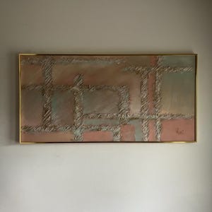 Vintage Large Oil Painting Abstract Signed Lee Reynolds of Vanguard Studios