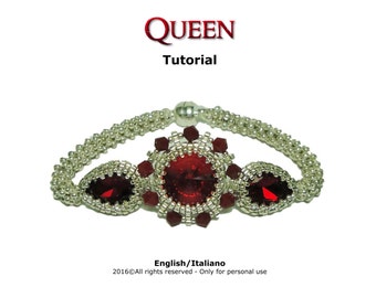 Tutoriel Bracelet Queen - motif perlé