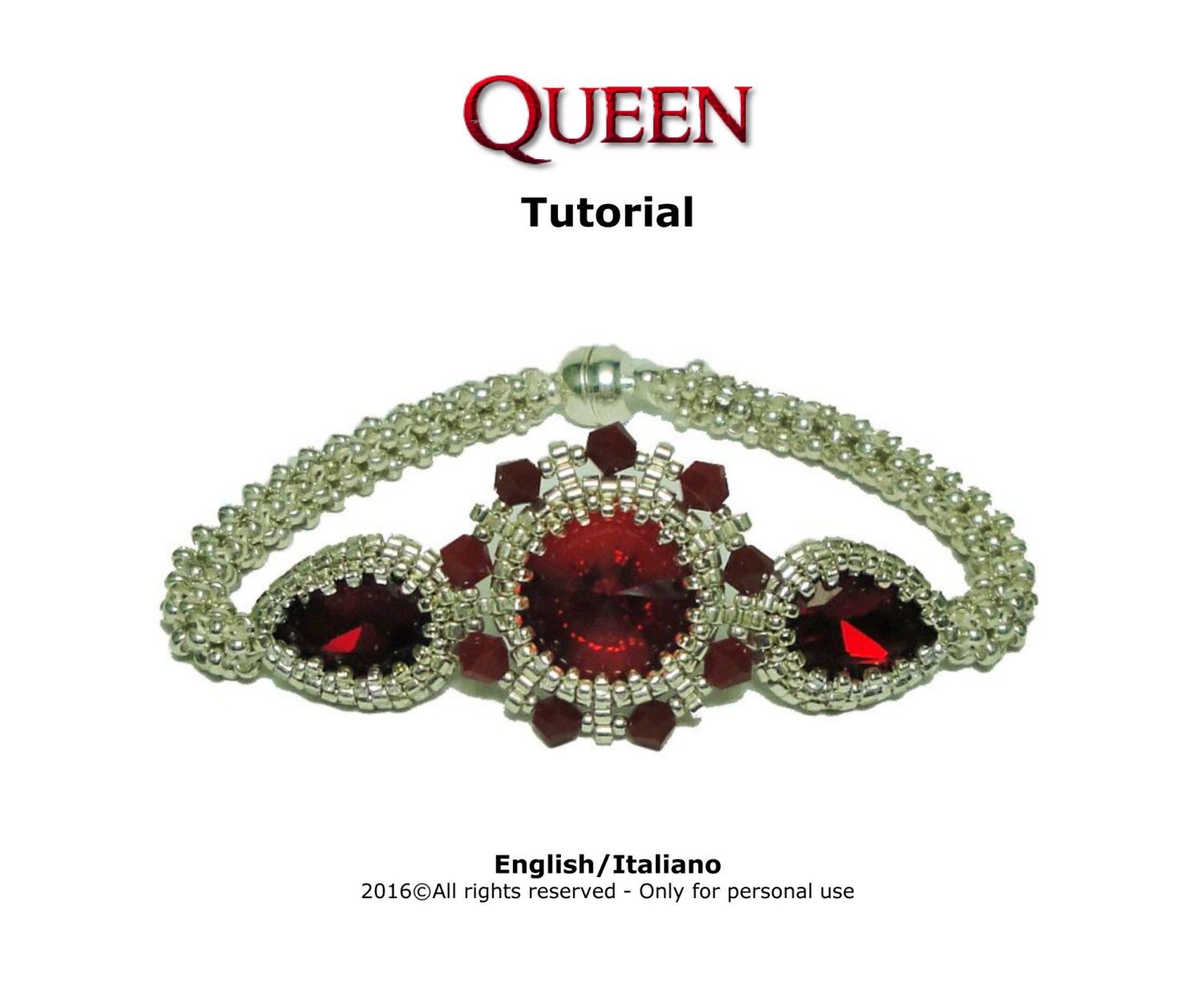 Tutorial Queen Bracelet Beading Pattern Etsy