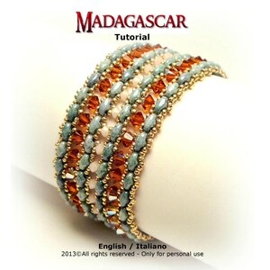 Madagascar Bracelet tutorial - beading pattern