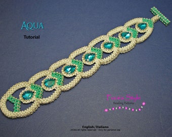 Tutoriel Aqua Bracelet - motif perles