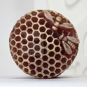 Honeycomb with honeybee - handmade design soap mold