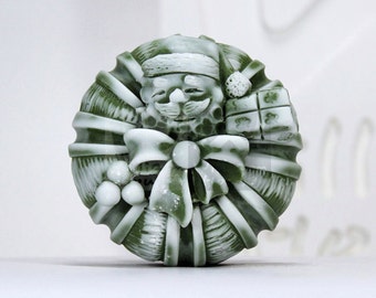 Blessings of Christmas Santa - handmade design soap mold