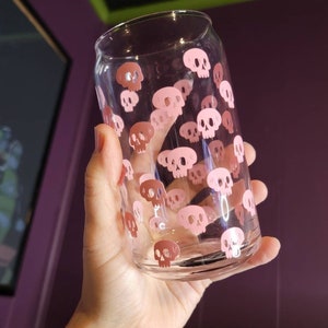 Sugar Skull Beer Glass