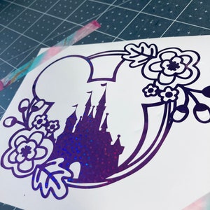 Floral Castle/Vinyl Decal/Disney Inspired Decal