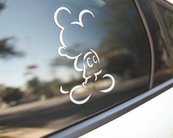 Adhesivo de vinilo con el contorno de Mickey Mouse
