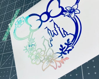 Mickey Head/Disney Castle Decal/Vinyl Decal/Vinyl Sticker