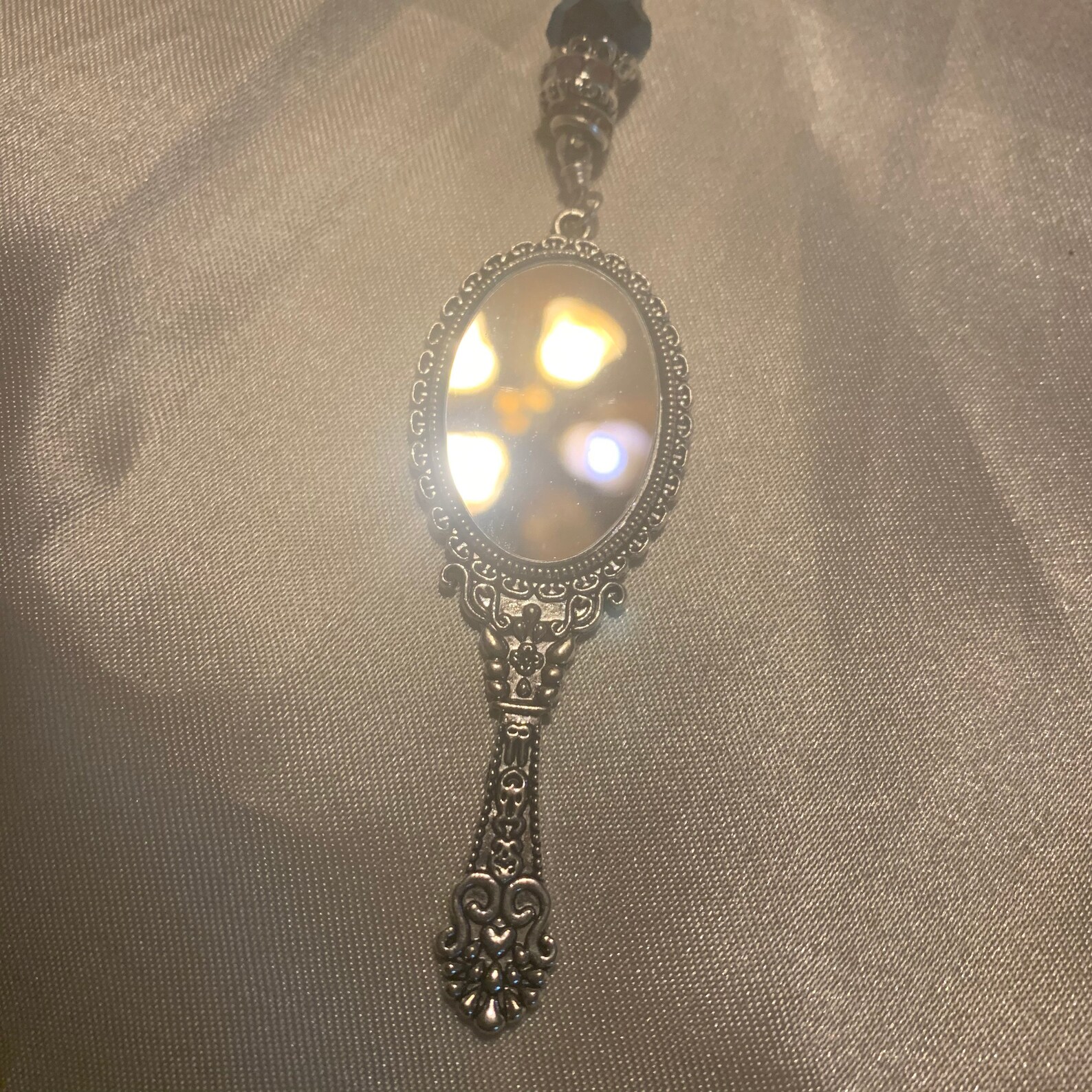 Mirror necklace vintage mirror Victorian mirror necklace Etsy