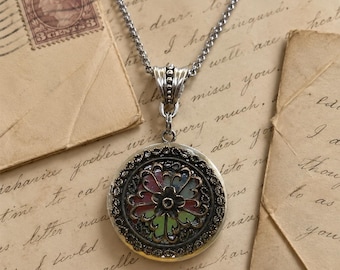 Photo locket, bronze/silver locket, anniversary gift, gift for her, birthday present, gift for mom or grandma, accessory for you.
