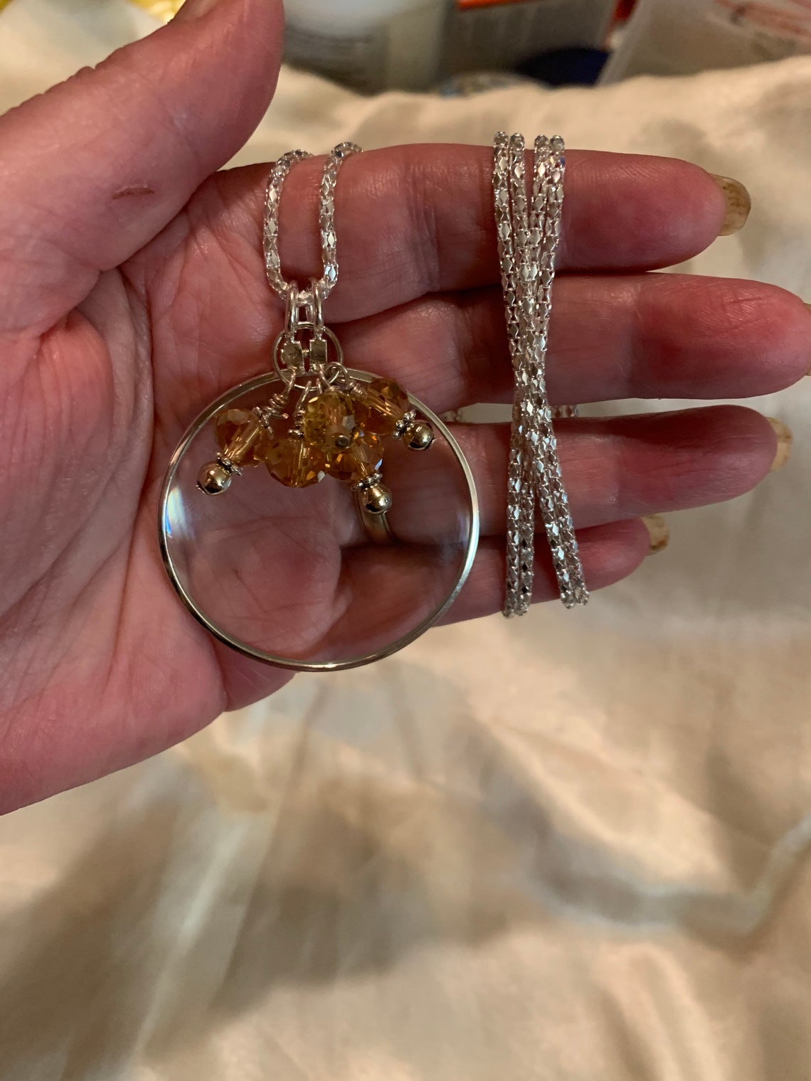 5x Magnifying Glass Magnifier Necklace Magnifying Pendant Etsy