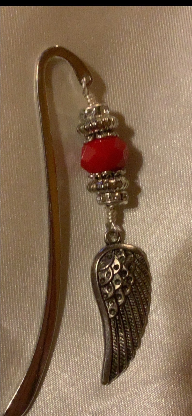 Elegant Bookmark Red AB faceted glass bead bookmark Small Etsy
