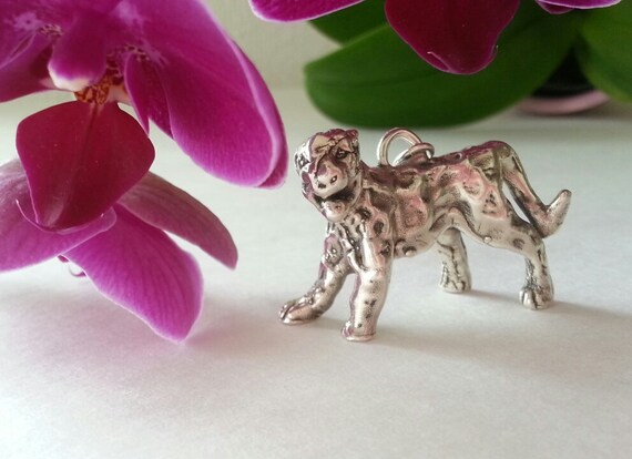 Sterling Silver Leopard Pendant - image 1