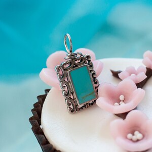 Turquoise silver pendant